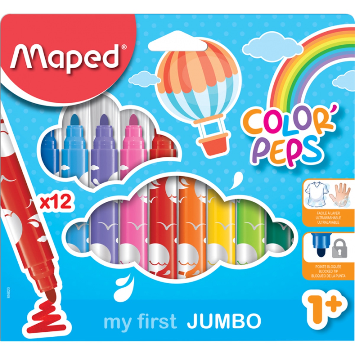 Imagen 0 de Pack 12 Rotuladores Color' Peps Early Age Maped