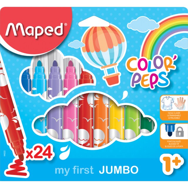 Imagen 0 de Pack 24 Rotuladores Color' Peps Early Age Maped