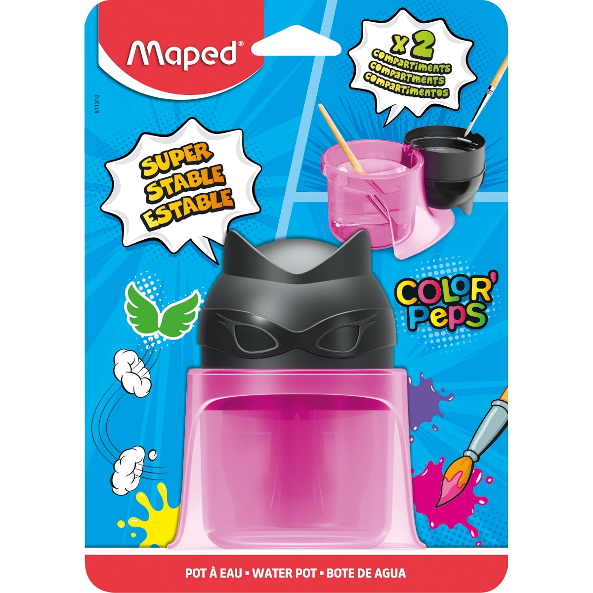 Bote para Agua Super Héroes Color' Peps Maped Rosa / Azul-2
