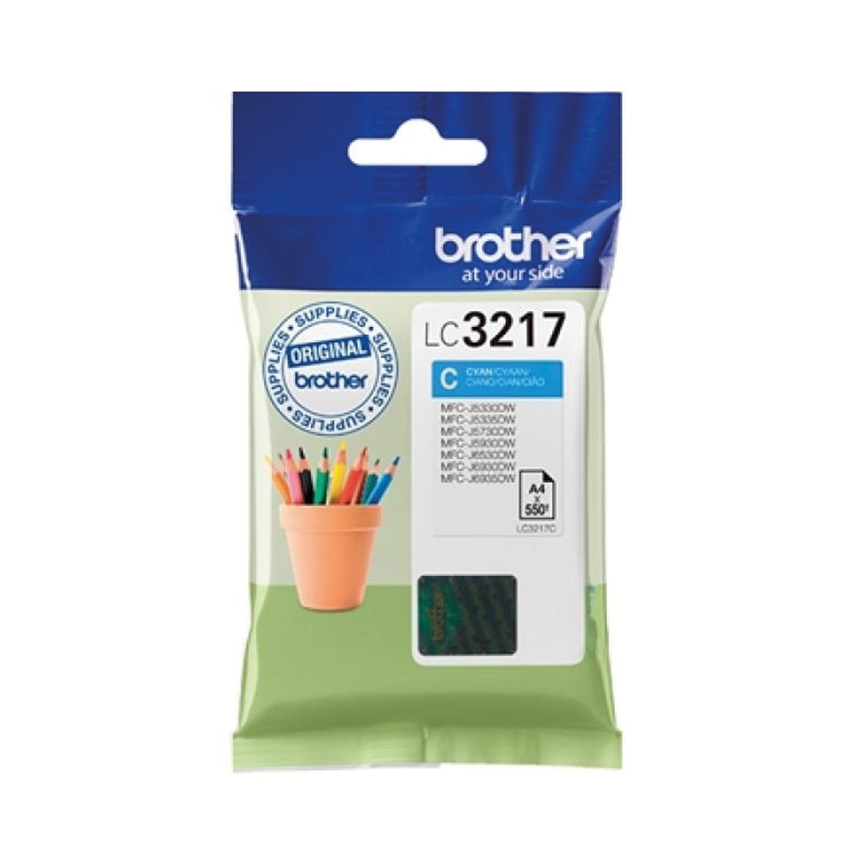 Cartucho original Brother LC3217C azul 1