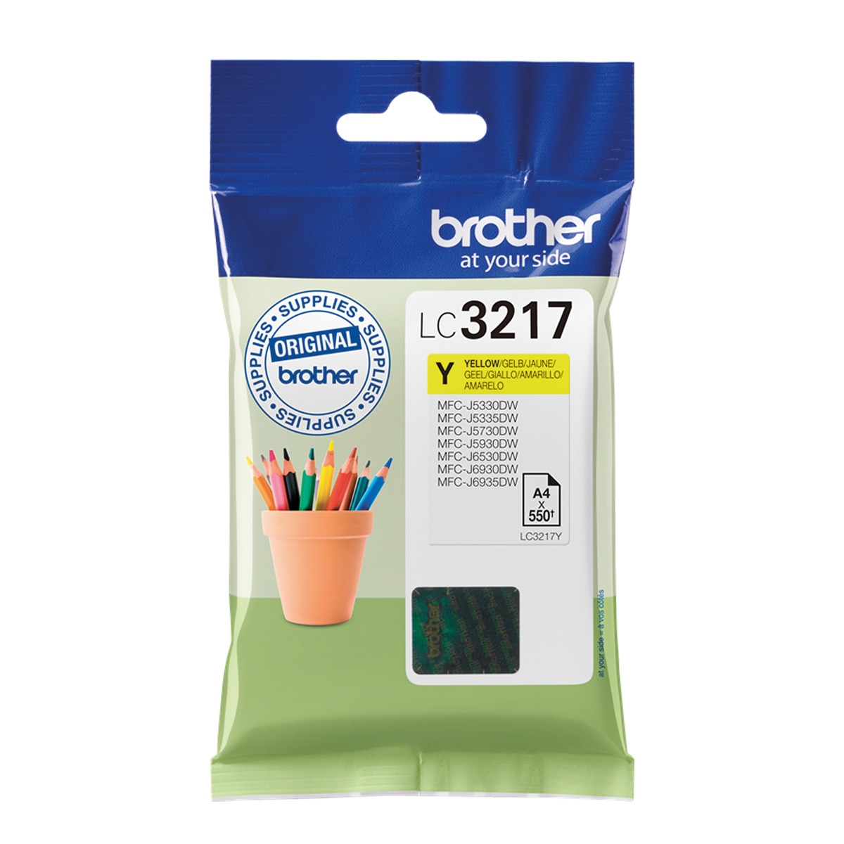 Imagen 0 de Cartucho original Brother LC3217Y amarillo
