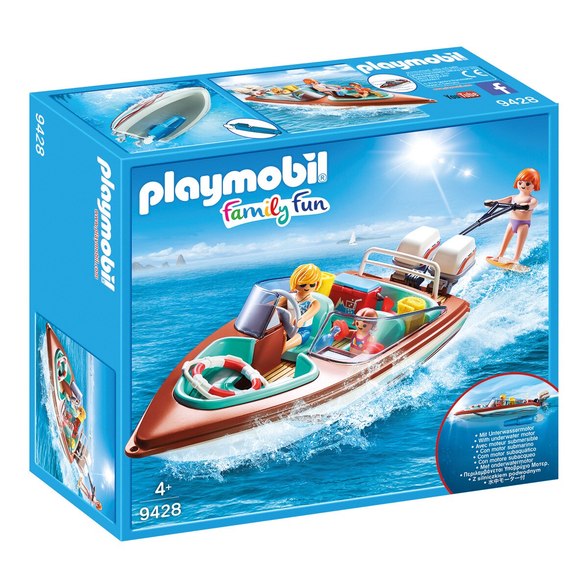 playmobil coche policia con lancha el corte ingles