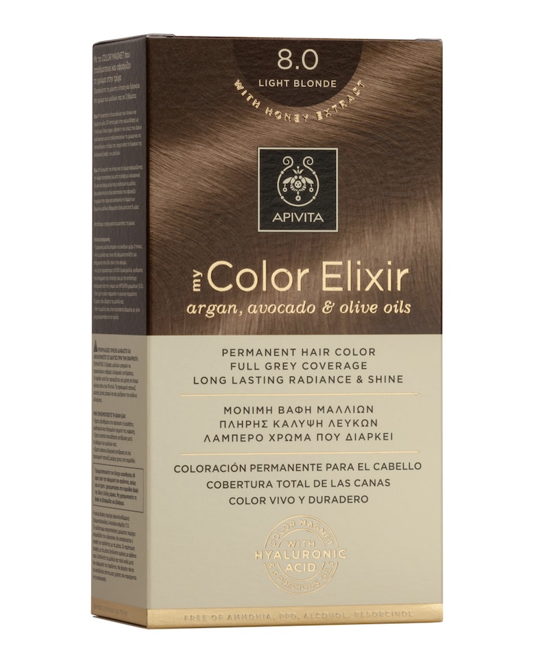 Coloración Permanente My Color Elixir Apivita N8.0 Rubio claro-1