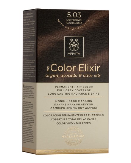 Apivita Teinture pour cheveux Dye Hair Color Elixir de couleur Coloration Permanent