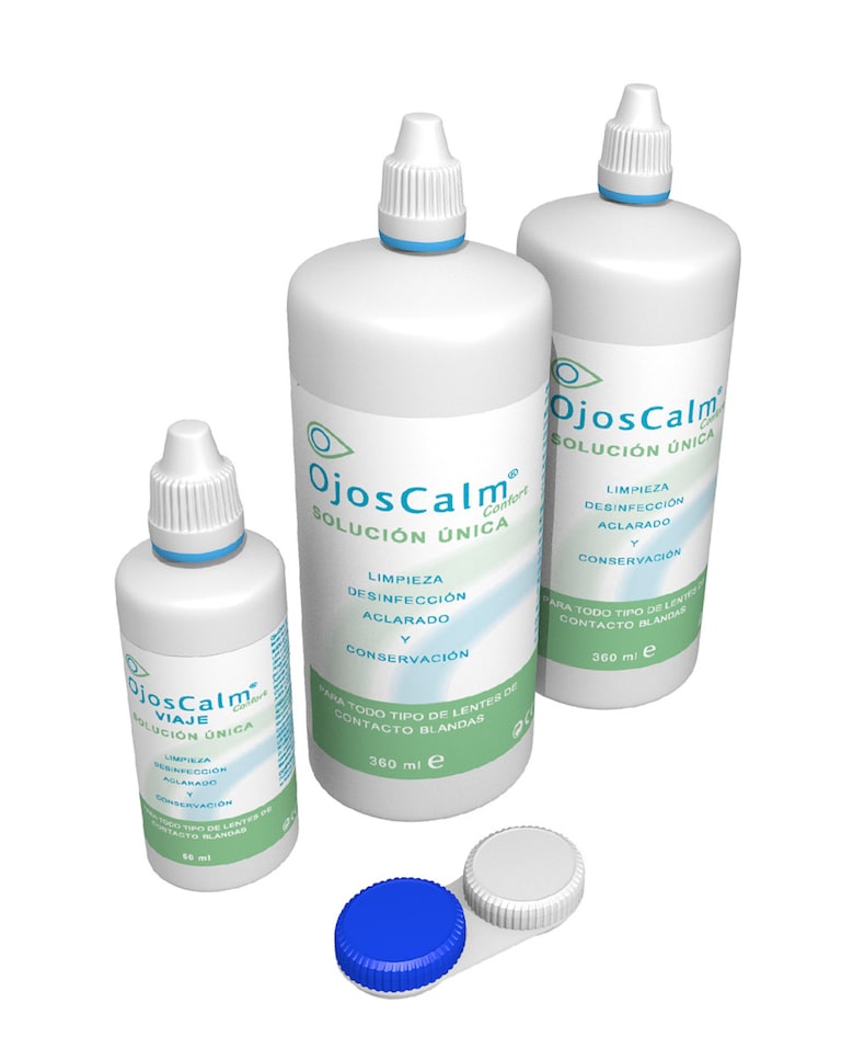 Líquido de lentillas Solución única Ojoscalm Tiedra · OJOSCALM