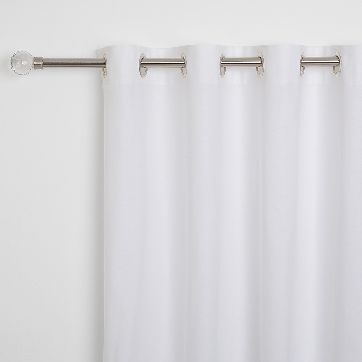 Cortina confeccionada com argolas Basic El Corte Inglés Branco-1