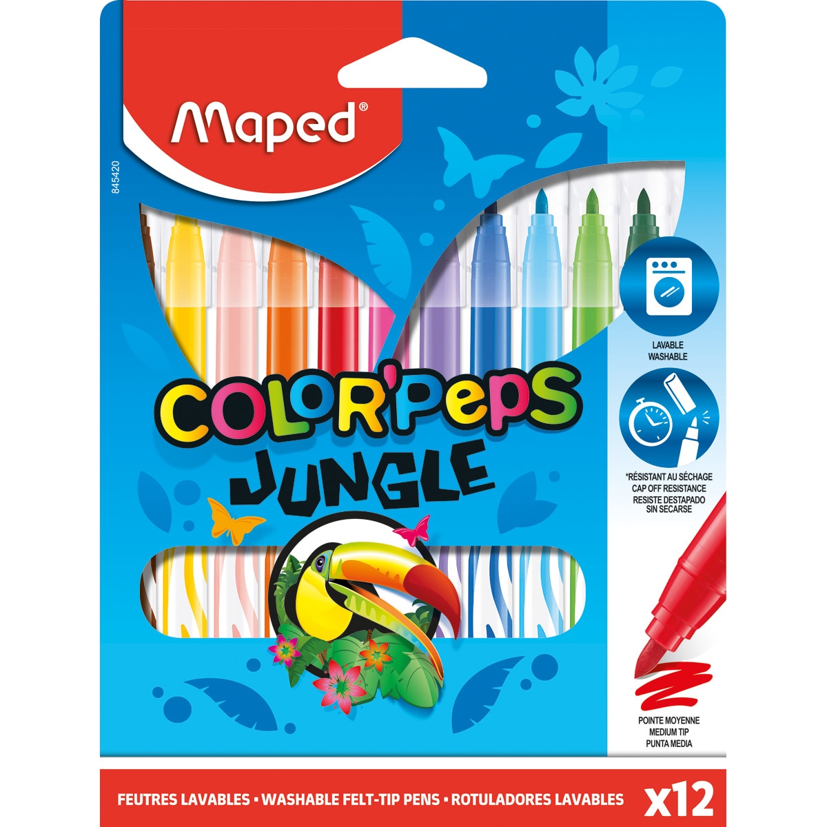 Imagen 0 de Rotuladores Jungle Maped X 12