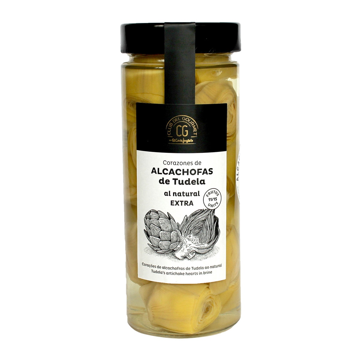 C?urs d'artichauts de Tudela au naturel 11/15 pièces