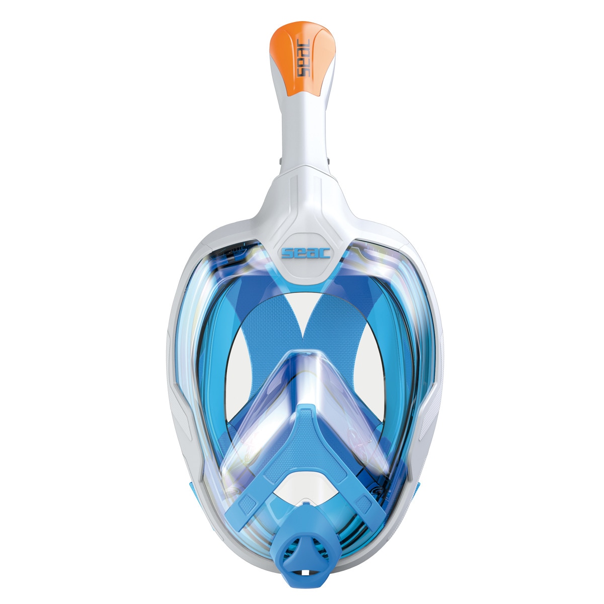 Máscara de Mergulho Grande Facial Magica Tamanho S-M Branco / Azul-2
