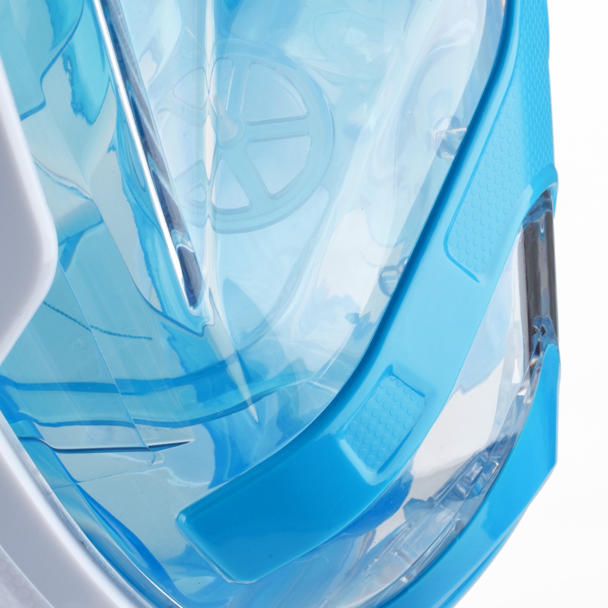 Máscara de Mergulho Grande Facial Magica Tamanho S-M Branco / Azul-5