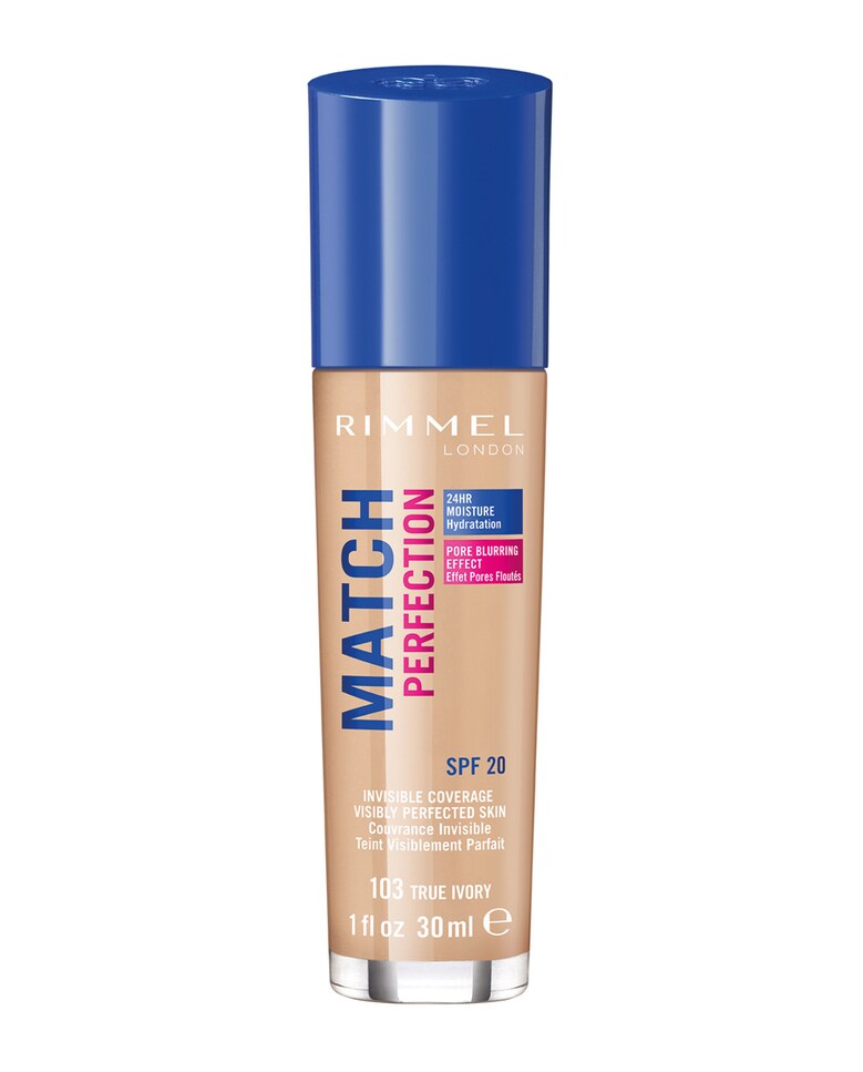Base de maquillaje Match Perfection Foundation Rimmel 103 True Ivory-1