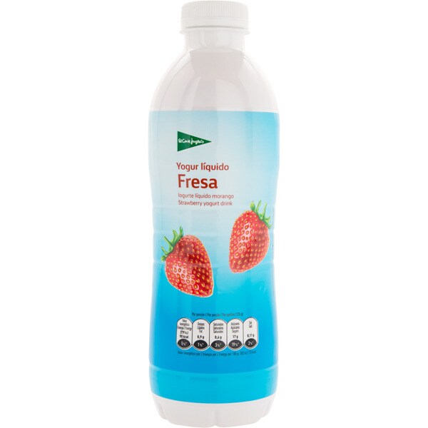 Comprar yogur líquido con fresa sin gluten botella 1 l · EL CORTE