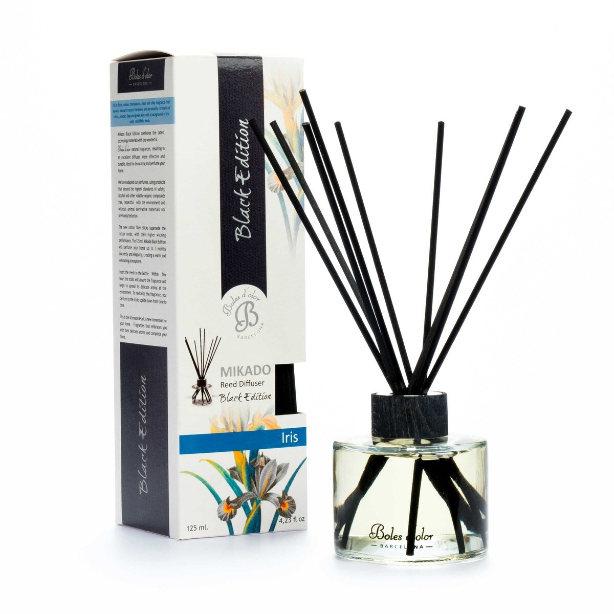 Difusor Mikado com Varetas 200 ml Black Edition - Iris 1