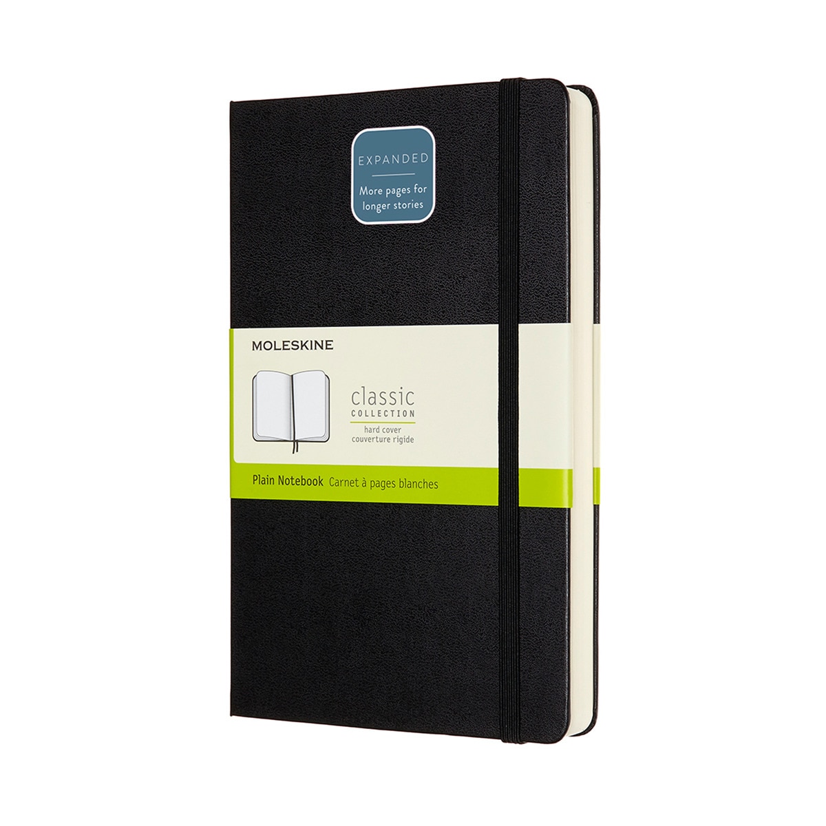 Cuaderno Large Expanded Tapa Dura Hojas Lisas Classic Moleskine Negro Negro-1