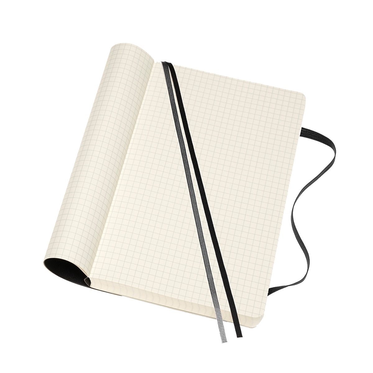 Caderno Large Expanded Capa Mole Folhas Quadriculadas Classic Moleskine Preto Preto-2