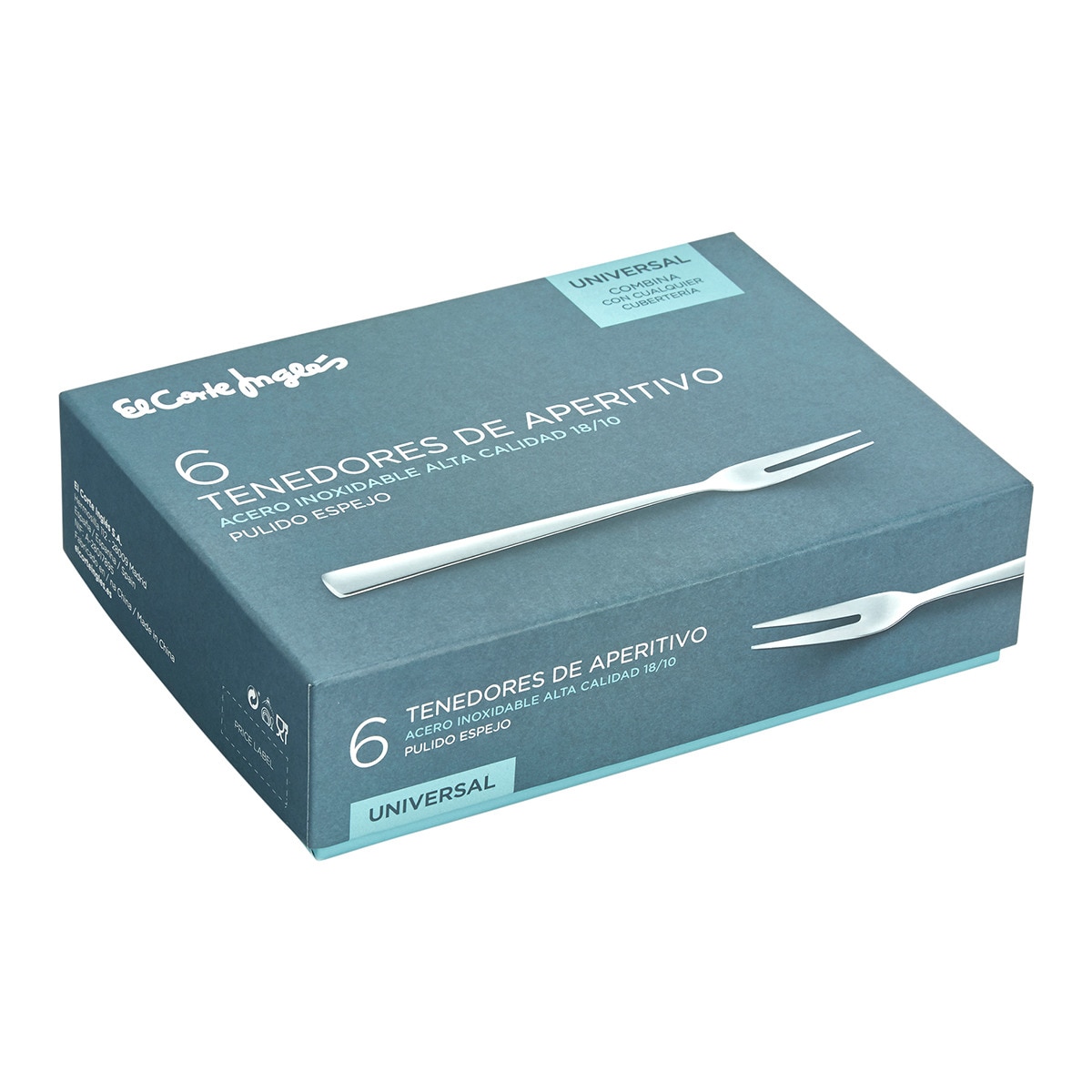 Conjunto de 6 talheres de aperitivo Universal El Corte Inglés Aço-3