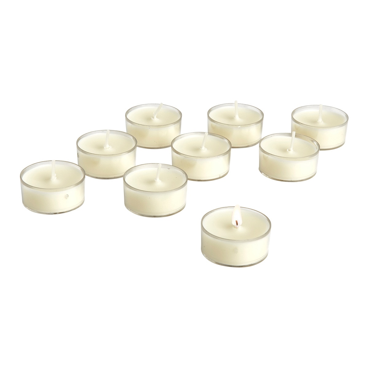 Lot de 9 bougies tealight Jasmin de nuit