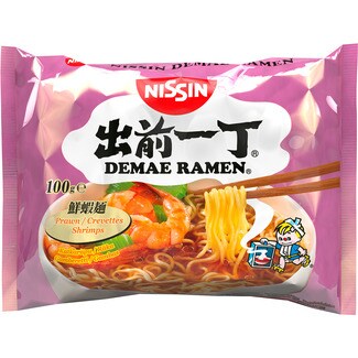 Nissin Demae Ramen de Camarão embalagem 100 g