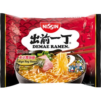 Nissin Demae Ramen de Tokyo Soy Sauce embalagem 100 g
