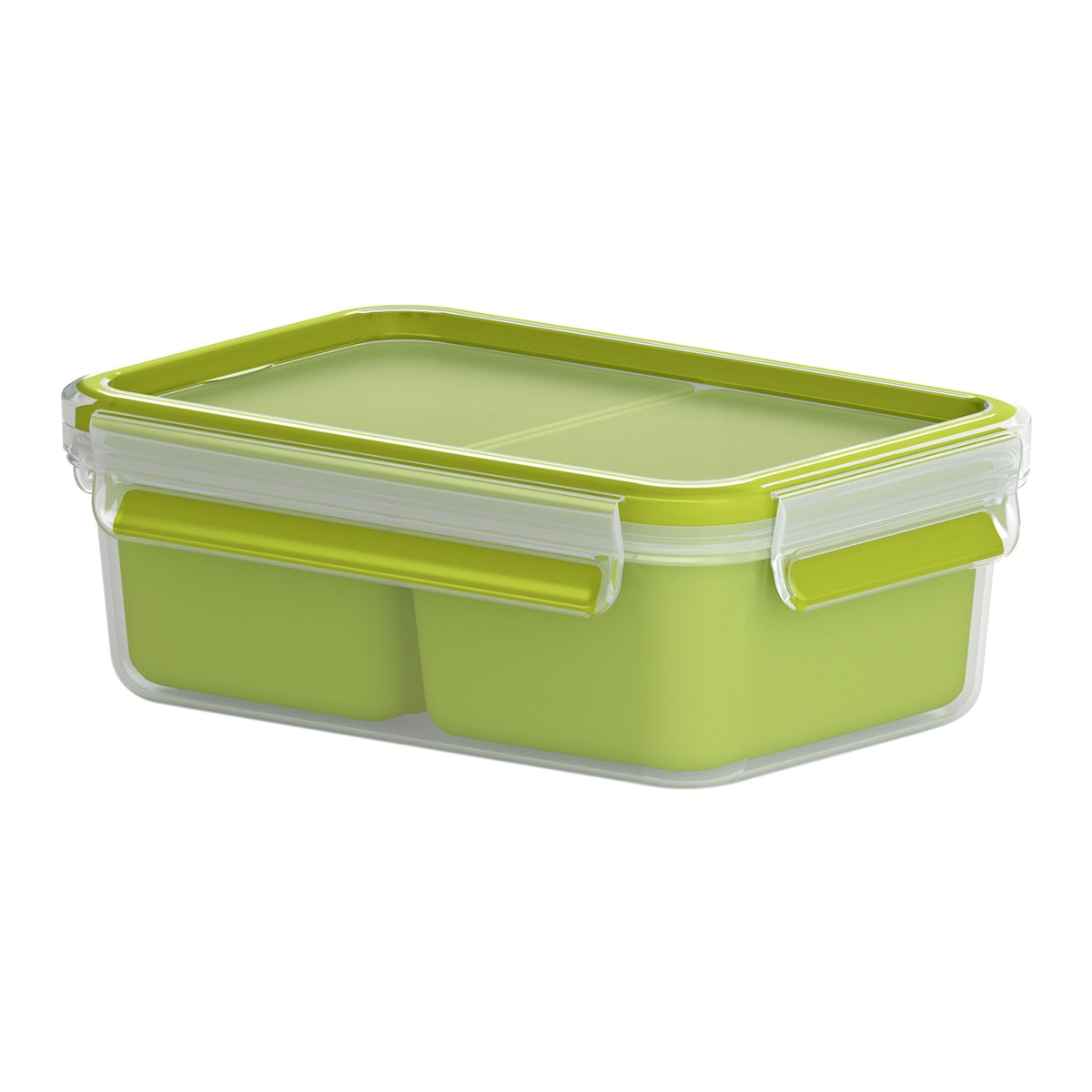 Recipiente hermético com compartimentos Clip&Go Emsa Verde-1