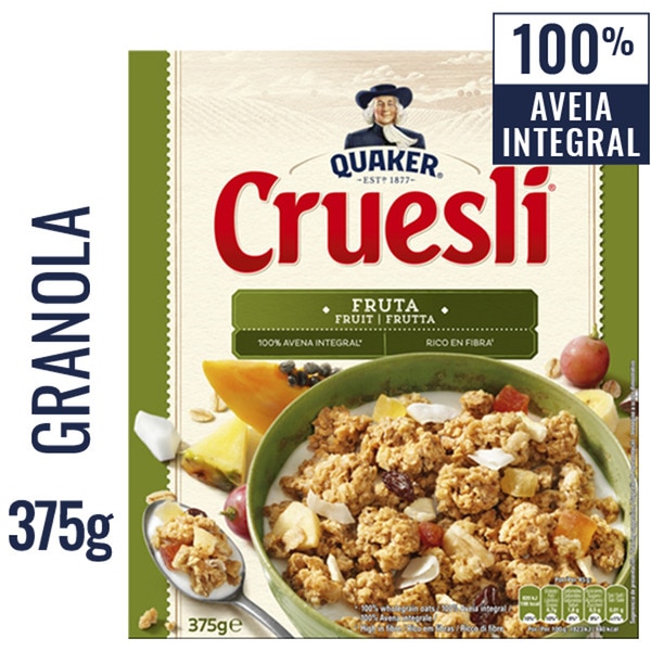 Cereais Cruesli de Aveia com Frutas embalagem 375 g