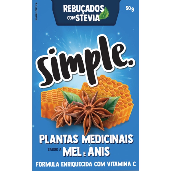 Rebuçados com Stevia de Plantas Medicinais com Sabor a Mel e Anis embalagem 50 g