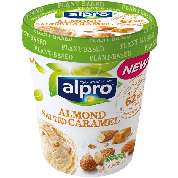 Alpro Gelado de Amêndoa com Caramelo embalagem 500 ml