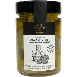corazones de alcachofas en aceite de oliva 12-14 frutos frasco 280 g neto escurrido - Club Del Gourmet