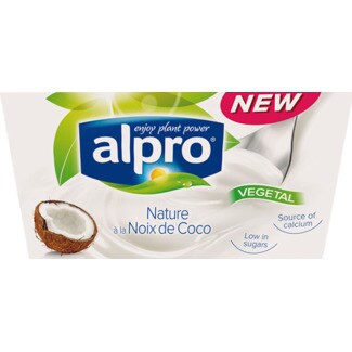Alpro Yofu Natural com Aroma a Côco Pack 4 embalagem 125 g