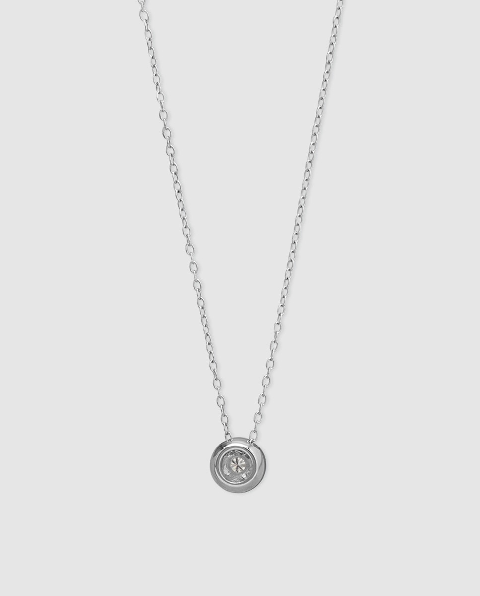 Collar Black & White de oro con diamantes Blanco-1