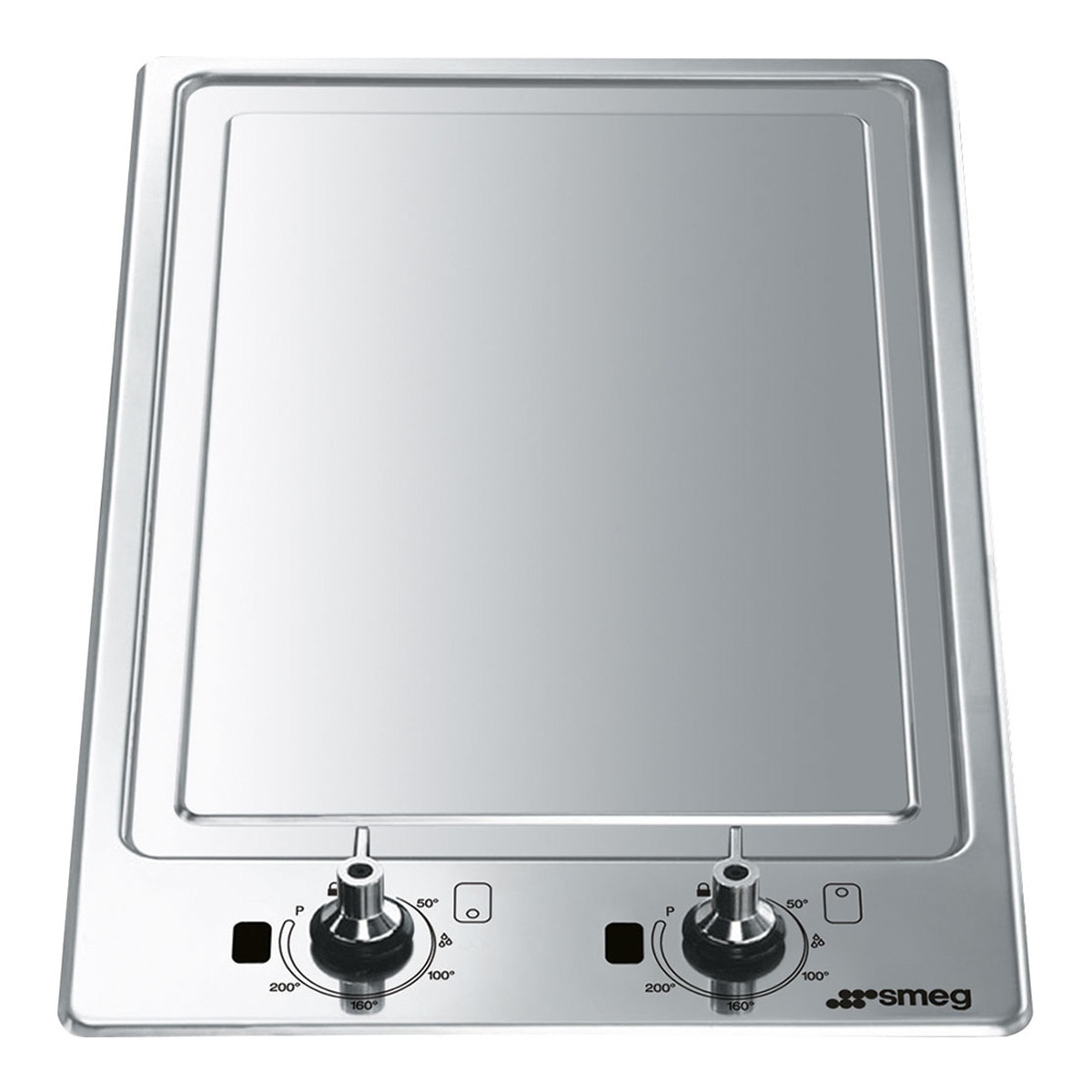 Placa Teppan Yaki Classica Smeg PGF30T-1 com 2 Zonas e de 30 cm - Aço Inox Aço inoxidável-1