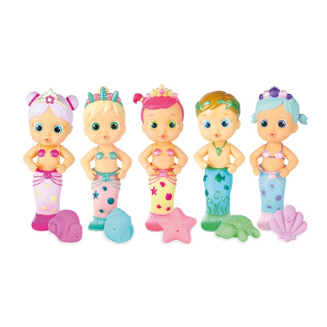 juguetes de sirenas en el agua