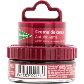 limpia calzado crema de ceras autobrillante burdeos con esponja tarro 50 ml - El Corte Ingles