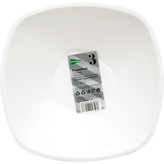 ensaladera blanca reutilizable 1250 cc paquete 3 unidades - El Corte Ingles