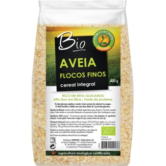 Flocos de Aveia Integrais Biológicos embalagem 400 g - Cem Porcento