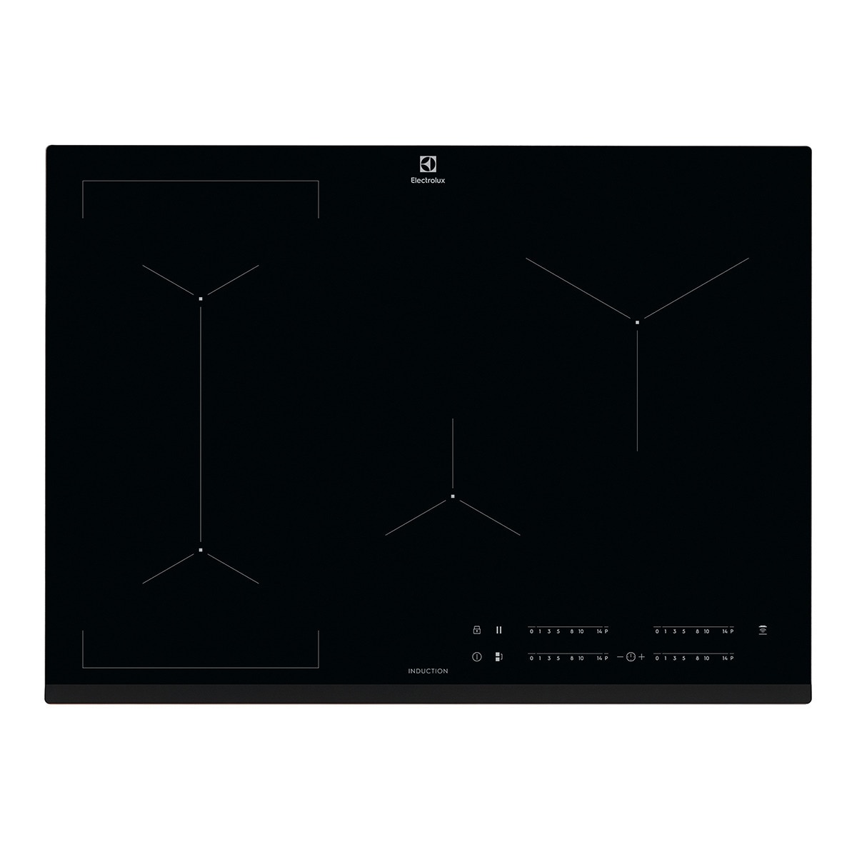 Imagem 0 de Placa de Indução Electrolux Série 600 EIV734 Função Ponte, de 4 Zonas e de 70 cm - Preto