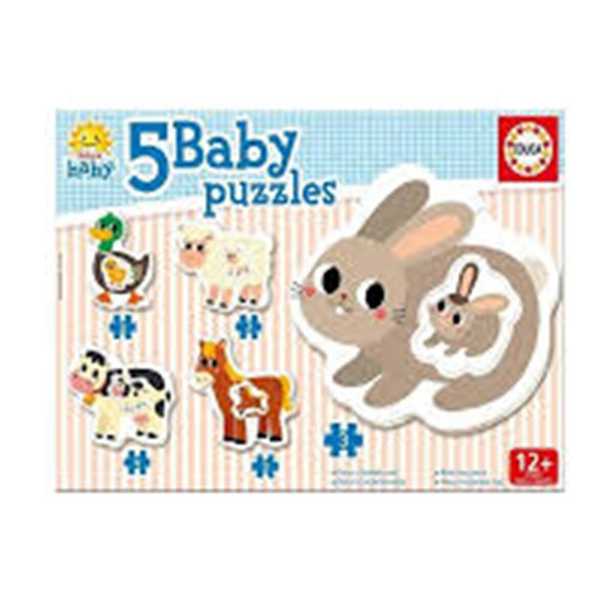 Puzzle Educa Baby: 5 Puzzles Animais da Quinta 1