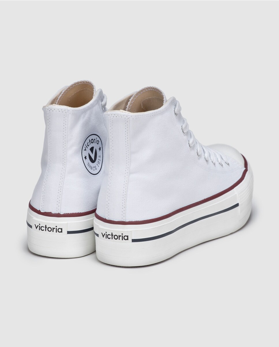 Zapatillas de lona de mujer Victoria de color blanco con suela doble ·  Victoria · El Corte Inglés