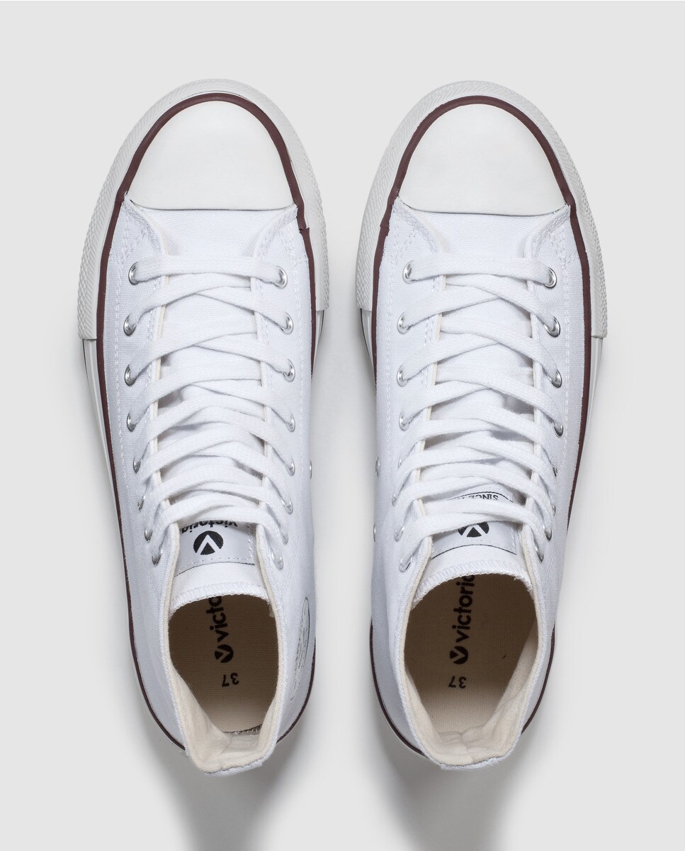 Zapatillas de lona de mujer Victoria de color blanco con suela doble ·  Victoria · El Corte Inglés
