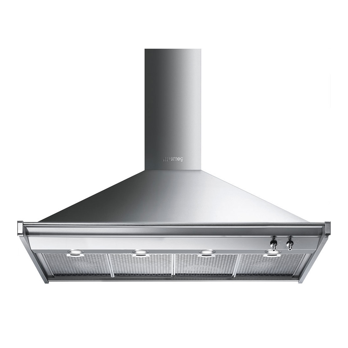 Imagem 0 de Exaustor de Parede Smeg Trapézio Classica KD120HXE com 4 Velocidades e de 120 cm - Aço Inox
