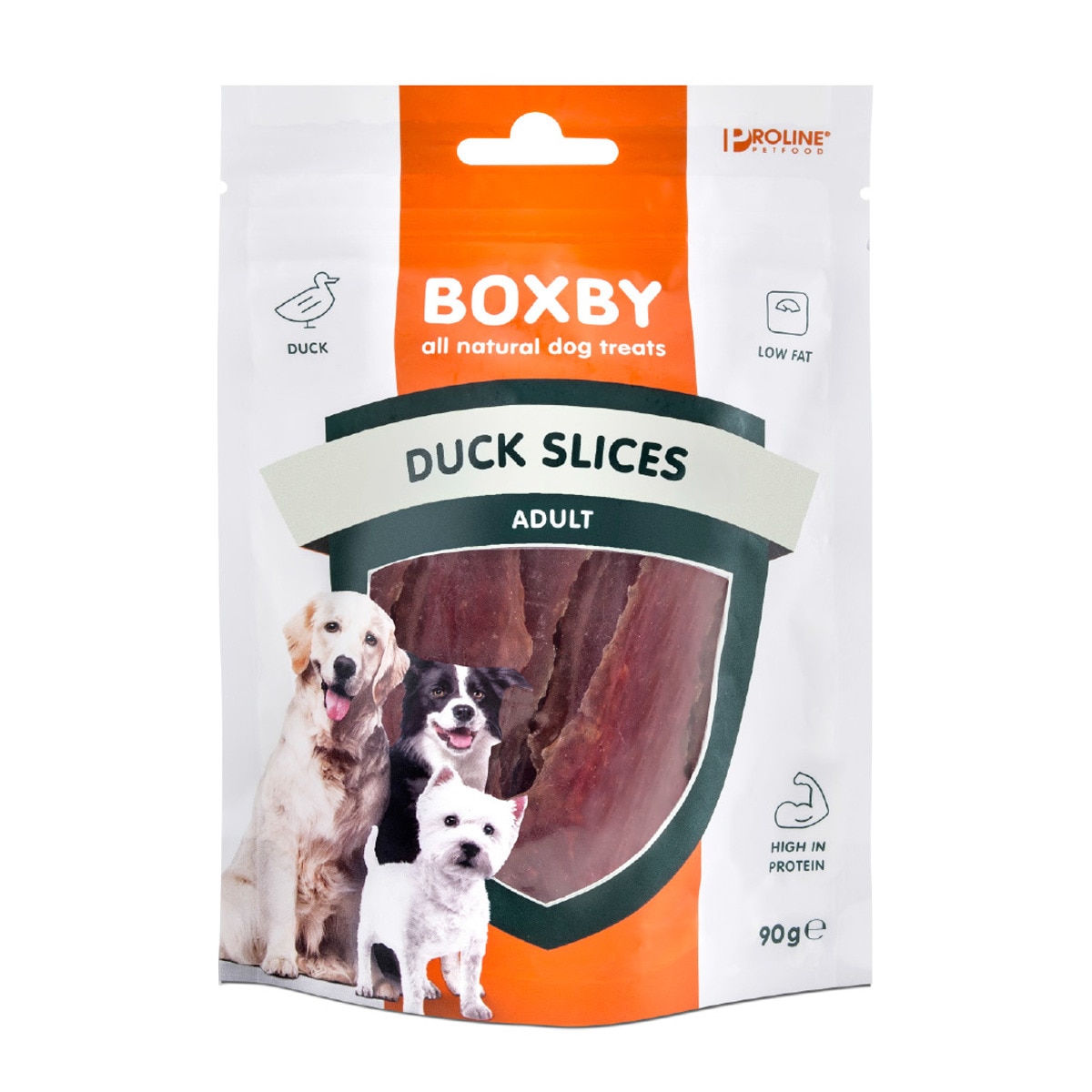 Imagen 0 de Snack para perros adultos Boxby tiras de pato 90 g