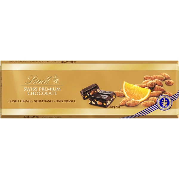 chocolate negro con naranja y almendras tableta 300 g