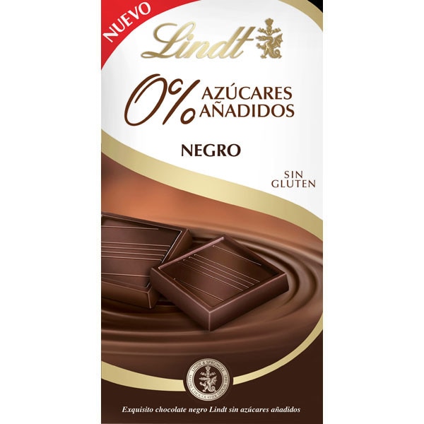 chocolate negro sin azúcares añadidos y sin gluten tableta 100 g