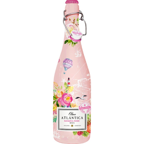 sangría rosada elaborada con uva mencía botella 75 cl (envase de vidrio)