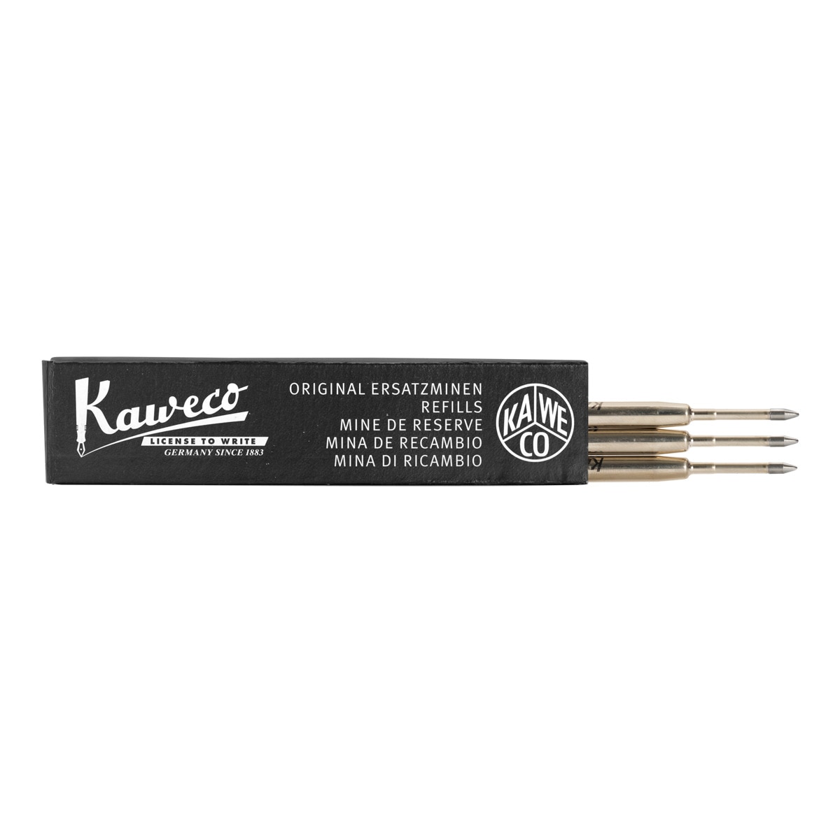 3 recargas G2 de caneta esferográfica Kaweco preta 1