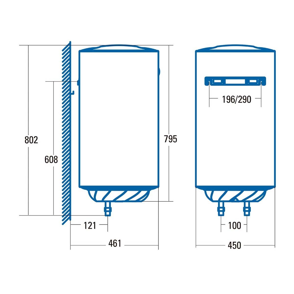 Termoacumulador Elétrico Vertical Cata CTR 80 M com Capacidade de 80 Litros Branco-2