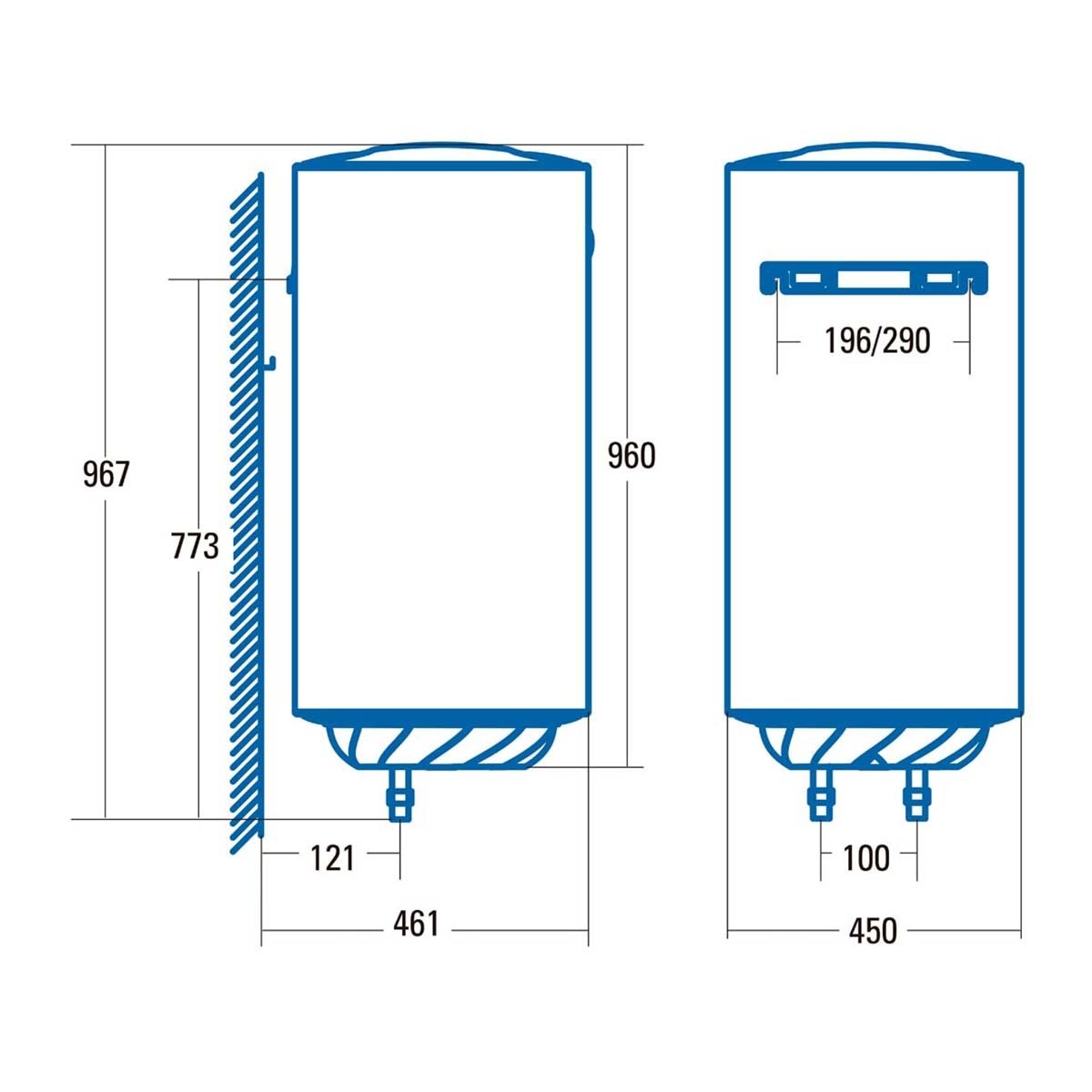 Termoacumulador Elétrico Vertical Cata CTR 100 M com Capacidade de 100 Litros Branco-2