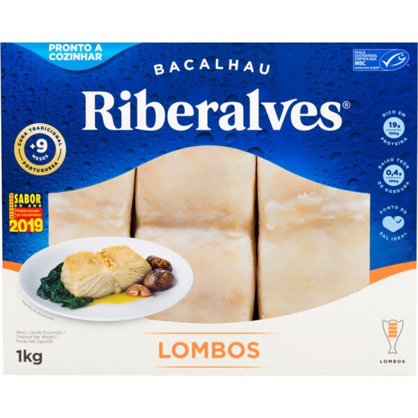 Riberalves Lombos de Bacalhau embalagem 1 kg