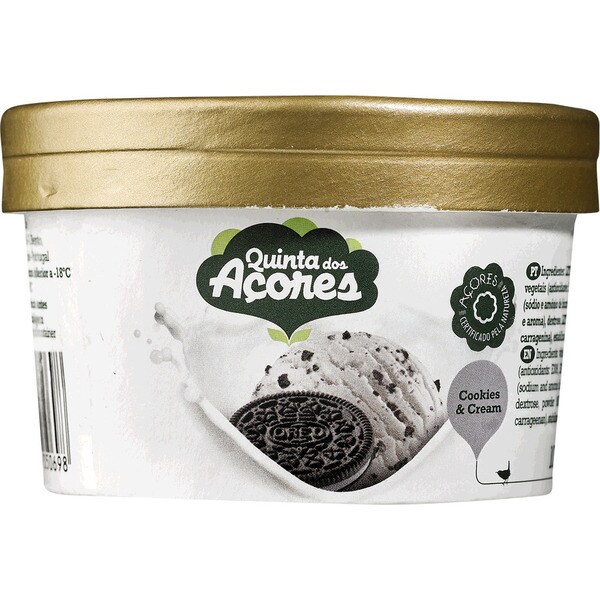 Quinta dos Açores Gelado Cookies & Cream embalagem 100 ml
