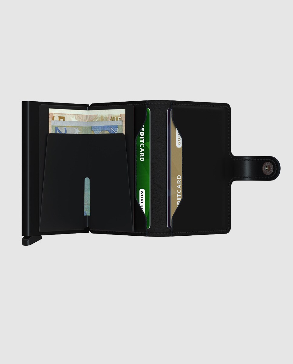 Carteira Antirroubo com Proteção RFID e em Pele - Preto Preto-2